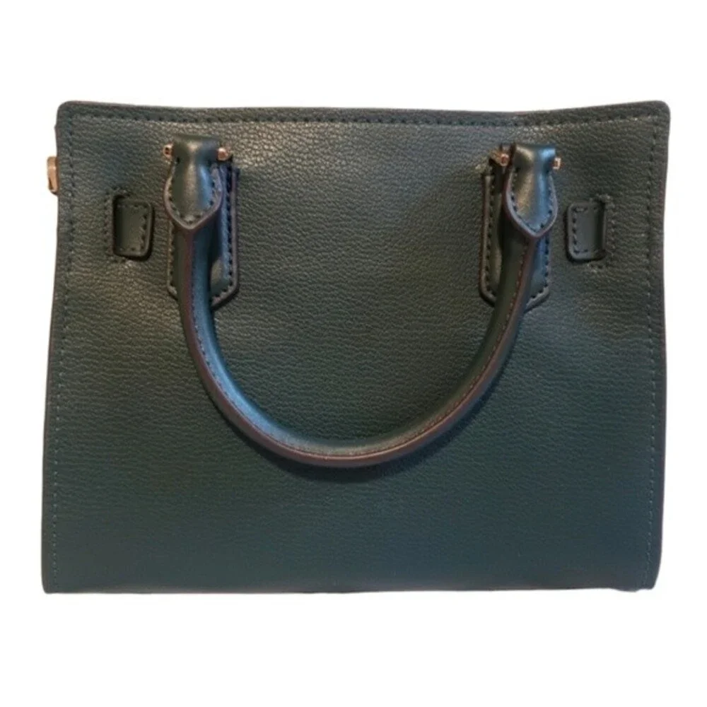 Michael Kors Satchel Purse Small Forest Green Hamilton Removable Crossbody Strap